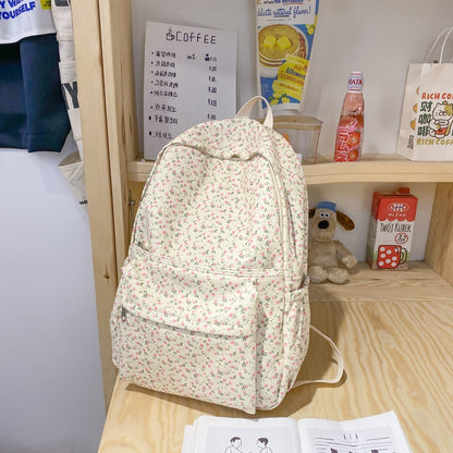 Mori Department Girl Backpack Small Fresh Floral Backpack