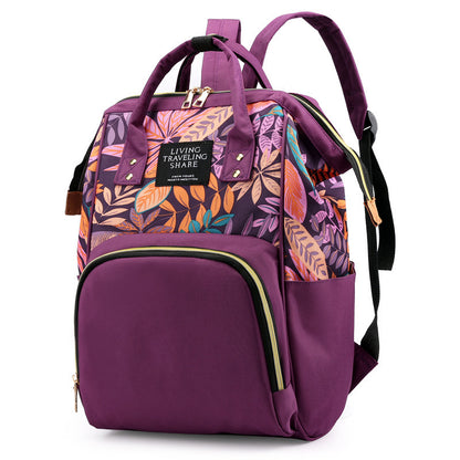 Printed mommy backpack