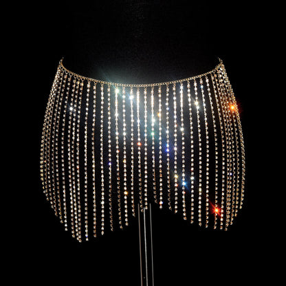 Sparkling Fringed Skirt Belly Dance Performance Accessories