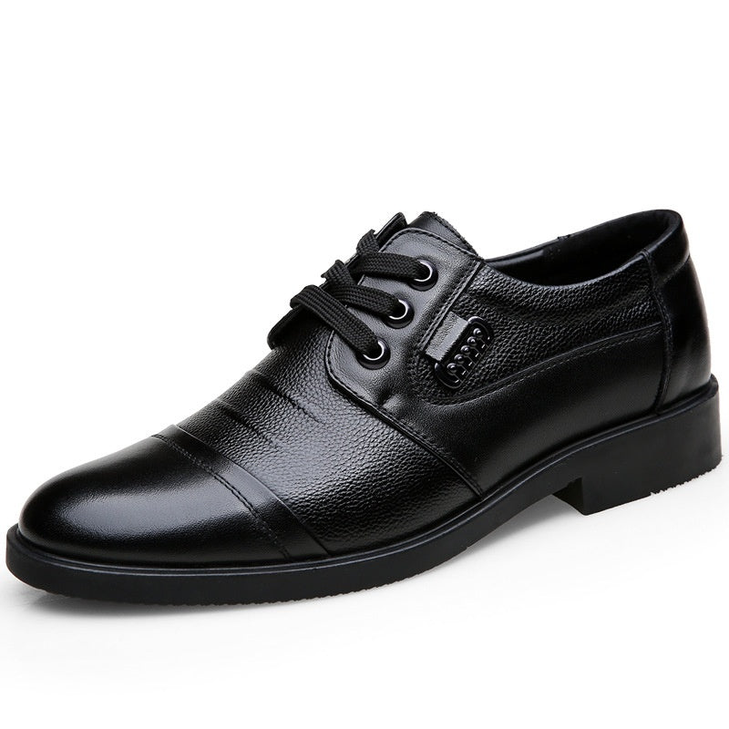 New All-matching Lace-up Leather Shoes Men