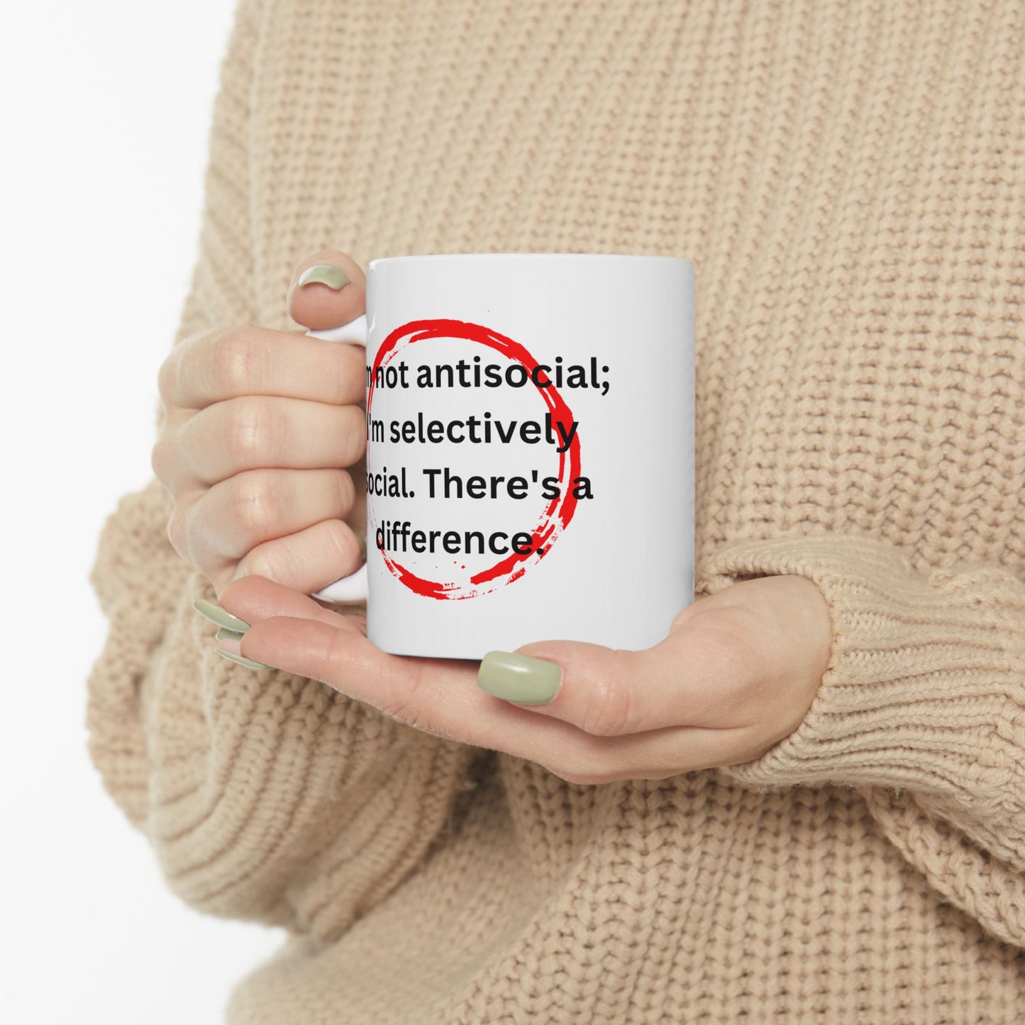 Not Antisocial" Mug for Selective Socializers