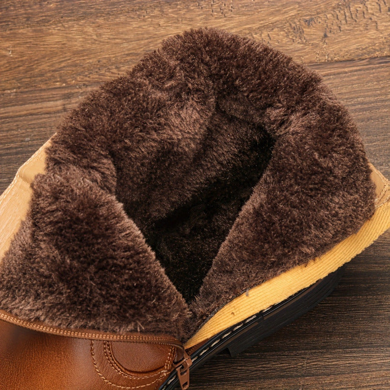 Dress Boots With Zipper Faux Fur