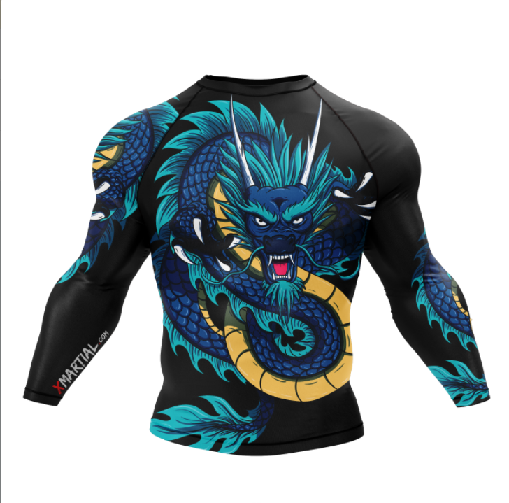 BLUE DRAGON RASH GUARD - XMARTIAL SLEEVE