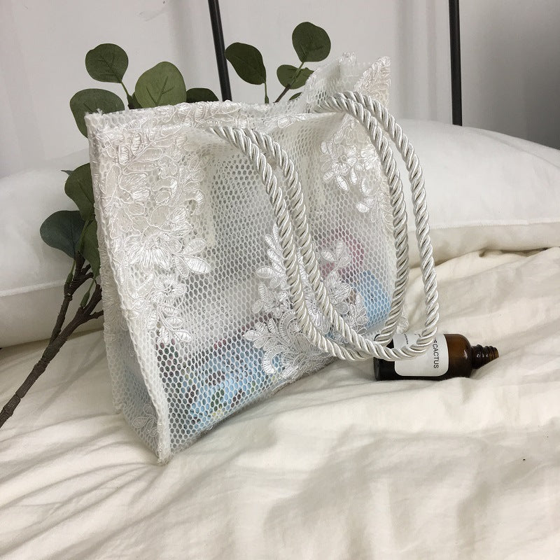 Lace hand shopping bag