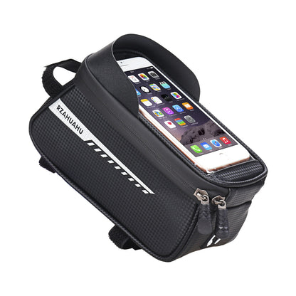 Waterproof Mountain Bike Top Tube Bag Cycling Saddle Bicycle Front Pipe Touch Screen Phone Pouch