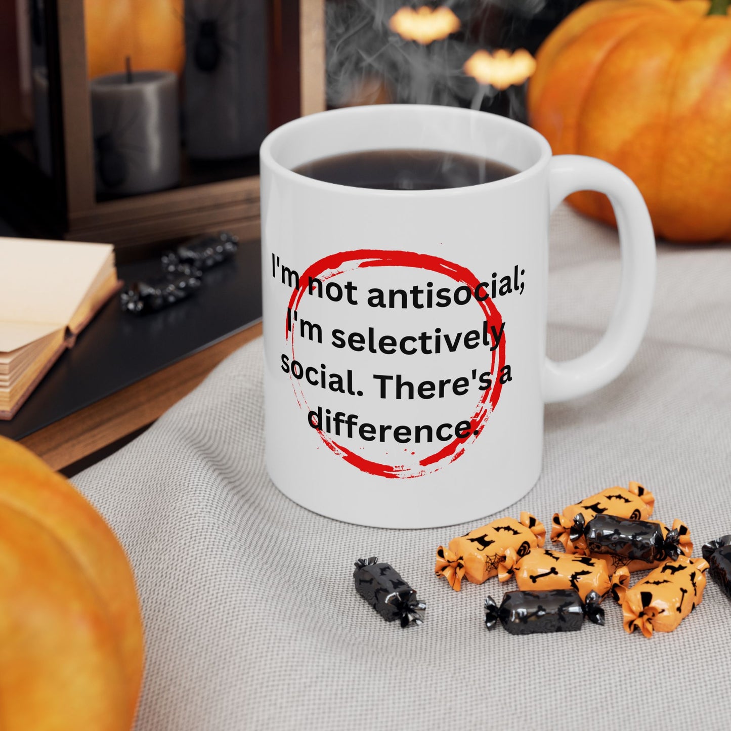 Not Antisocial" Mug for Selective Socializers