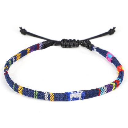 Hand Woven Rainbow Color Anklet Bohemian Style