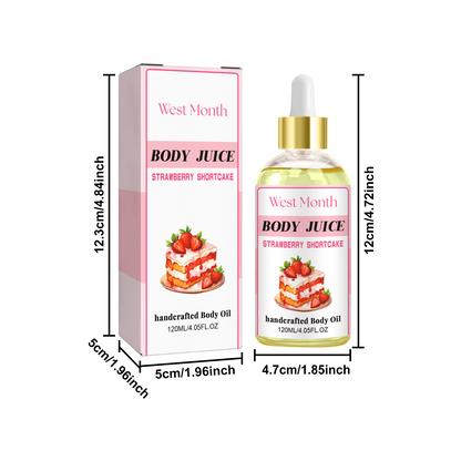 Strawberry Body Oil,120ml All Natural Organic Strawberry Body Essential Oil,Hand Crafted Body Oil For Women