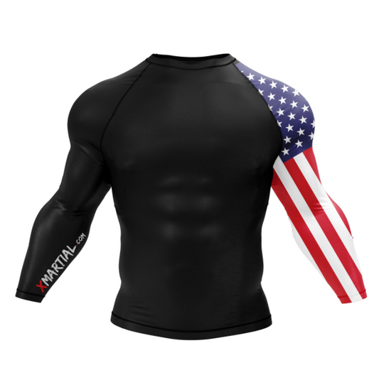 American Warrior Rash Guard - High-Performance Compression Shirt