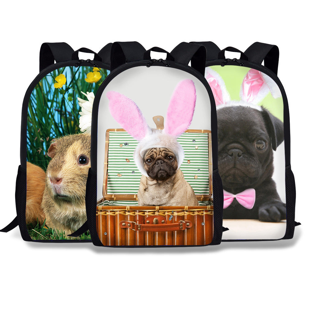 Pug children's backpack Pug primary school backpack