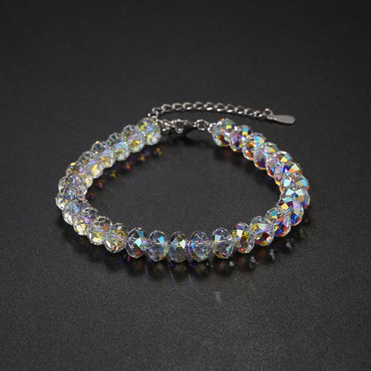 All-match forest girl bracelet with colorful sparkling crystal