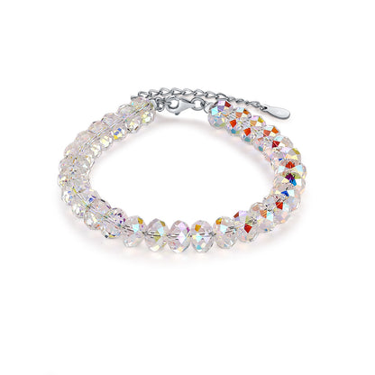 All-match forest girl bracelet with colorful sparkling crystal