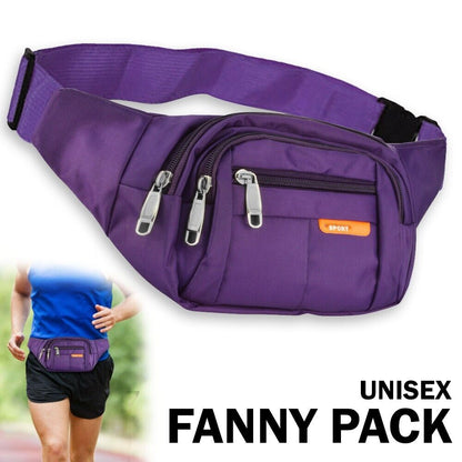 Men Women Fanny Pack Belt Waist Bag Cross Body Sling Shoulder Travel Sport Pouch