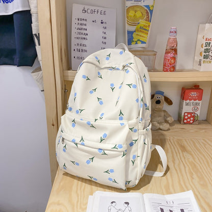 Mori Department Girl Backpack Small Fresh Floral Backpack