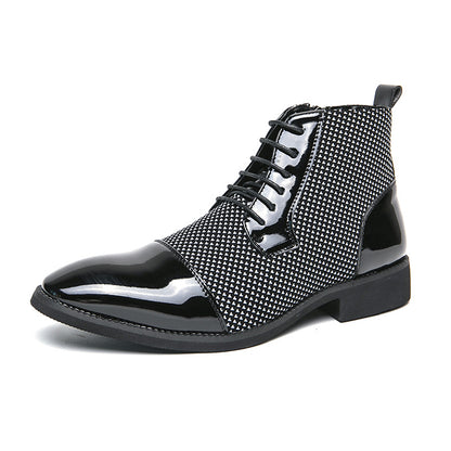 New Leather Boots Fashion Men's Business Formal Leather Shoes