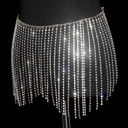 Sparkling Fringed Skirt Belly Dance Performance Accessories