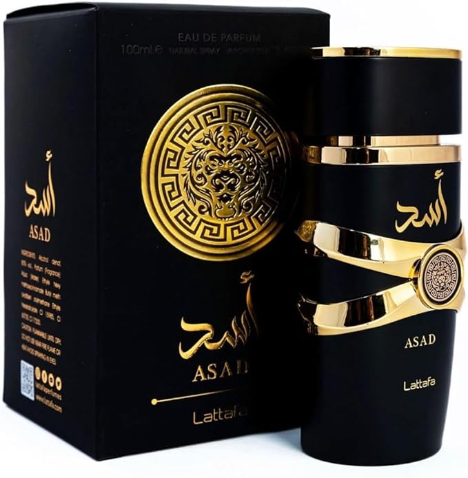 Asad Black Eau De Parfum Spray For Men - Long Lasting Imported Arabic Tone Fragrance With Notes Of Black Pepper, Pineapple, Tobacco - 3.4 Oz