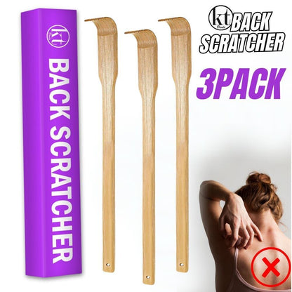 3pcs Natural Bamboo Back Scratcher Long Handle Pick Itch Relief Handcraft Tools