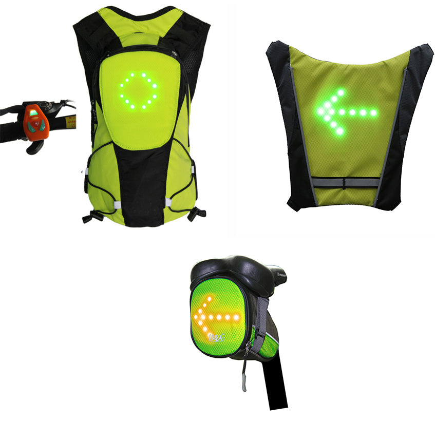 Turn signal backpack LED backpack warning light