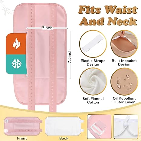 Castor Oil Pack Wrap Set, Adjustable Reusable Organic Castor Oil Pack Kit, Castor Oil Packs For Liver Detox With Elastic Strap Cotton Machine Washable Anti Oil Leak