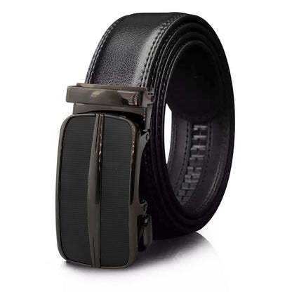 Microfiber Leather Mens Ratchet Belt Belts For Men Adjustable Size, Slide Buckle