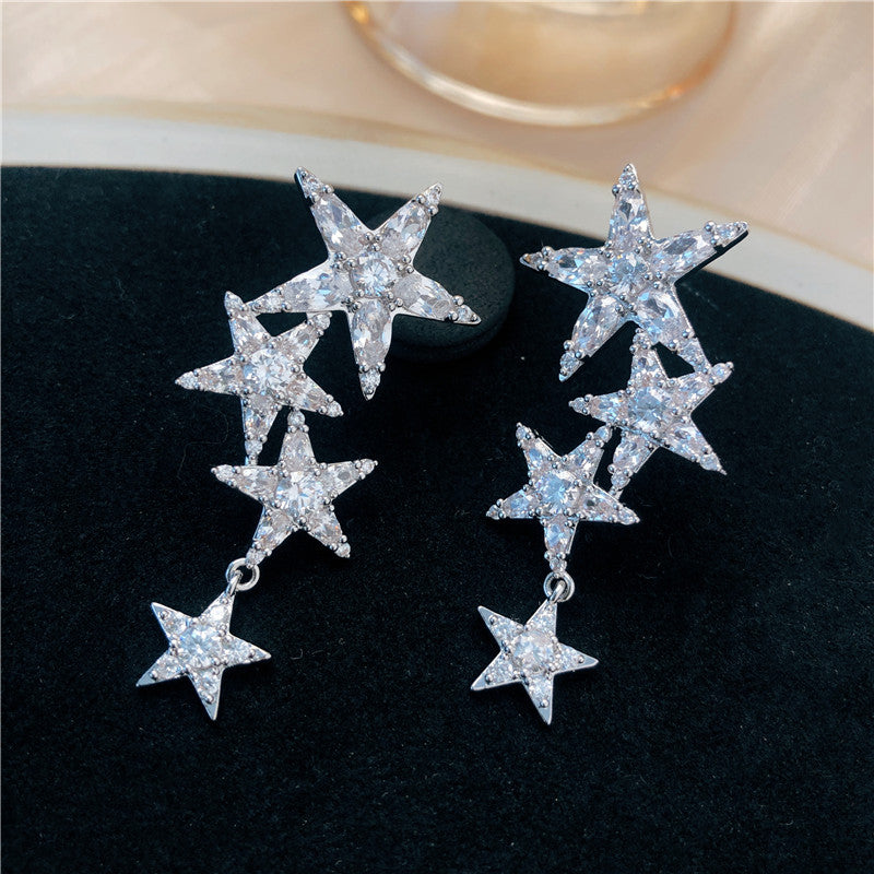 New Luxury Style Sparkling Zircon Earrings