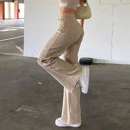 Spice Girl Style High Waist Slim Jeans Bell Bottoms