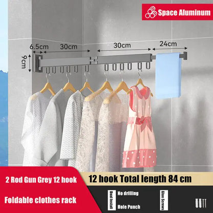 Retractable Cloth Drying Rack