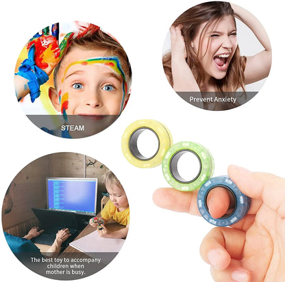 3 Pcs Finger Magnetic Rings